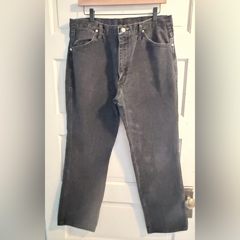 Wrangler Men's Black Straight Jeans